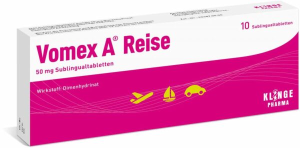 Vomex A Reise 50 mg Sublingualtabletten 10 Stück