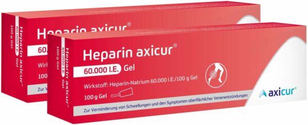 Heparin Axicur 60.000 I.E. 2 x 100 g Gel