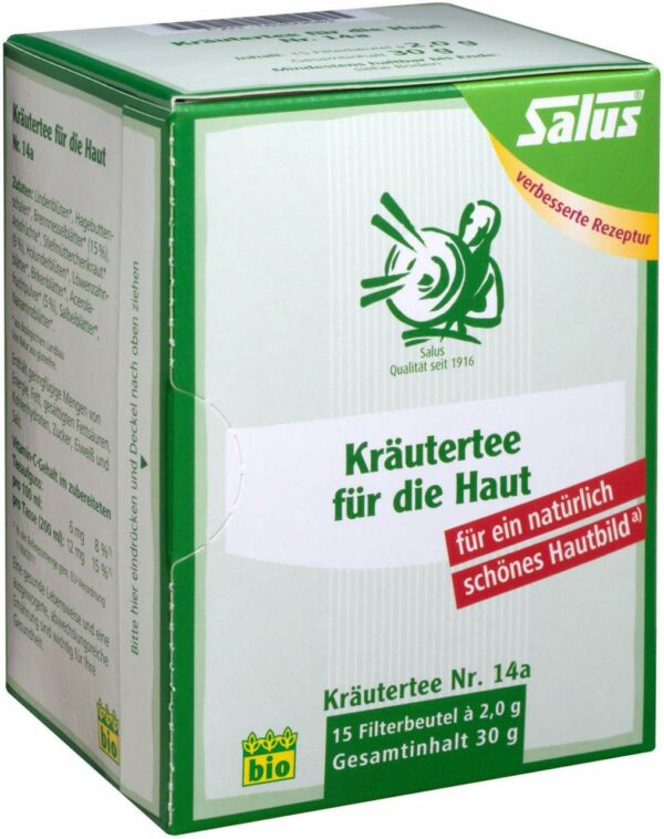 Kräutertee Für die Haut Nr. 14a Bio Salus 15 Filterbeutel