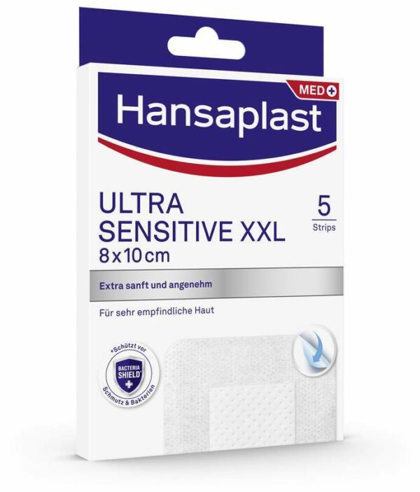 Hansaplast Ultra Sensitive Wundpflaster XXL 8 x 10 cm