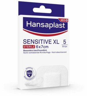 Hansaplast Sensitive XL Plaster 6 x 7 cm 5 Stück