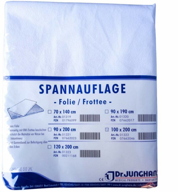 Frottee Spannauflage 100x200cm Mit Folie