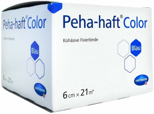 Peha Haft Color Fixierbinde Latexfrei 21 M X 6 cm Blau