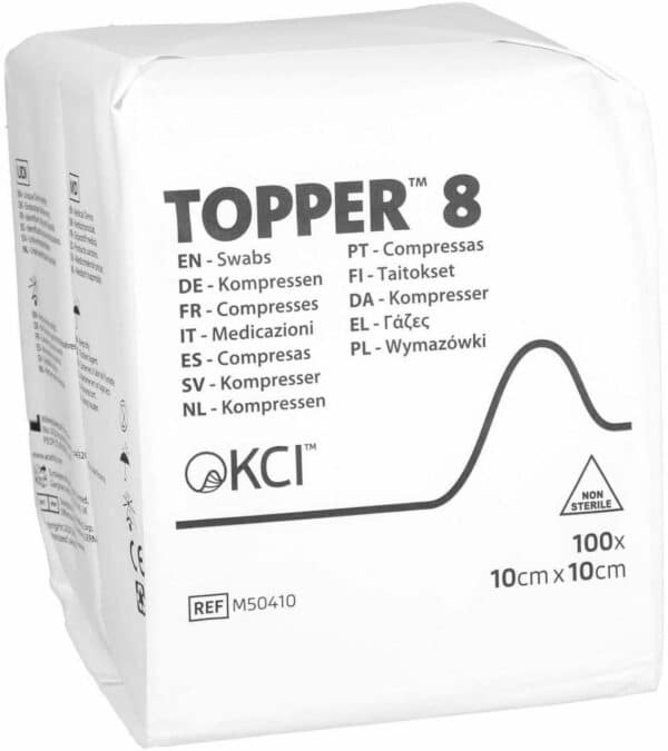 Topper 8 Kompressen 10 X 10 cm Unsteril 100 Stück