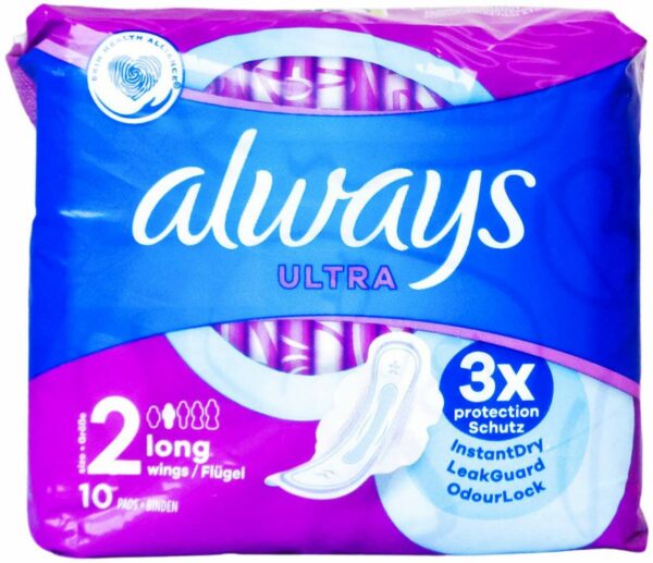 Always Ultra Binden Long Mit Flügeln 10 Stück