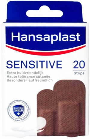 Hansaplast Sensitive Pflasterstrips Hautton dark 20 Stück