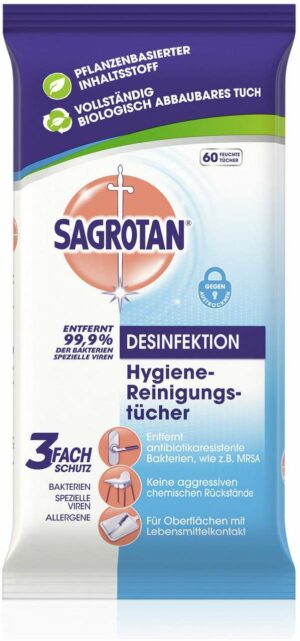 Sagrotan Hygiene-Reinigungstücher 60 Tücher