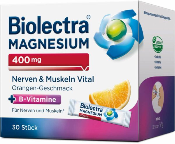 Biolectra Magnesium 400 mg Nerven & Muskeln Vital 30 Sticks