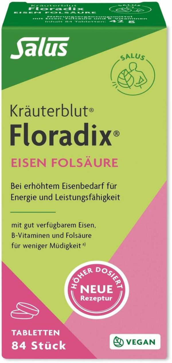 Floradix Eisen Folsäure Tabletten 84 Stück