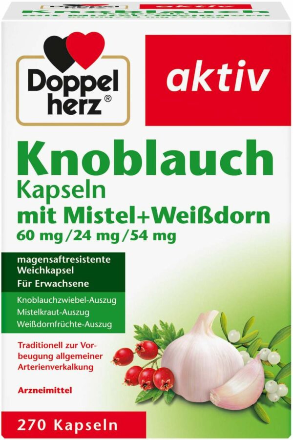 Doppelherz Knoblauch Kapseln Mit Mistel + Weißdorn 270 Stück