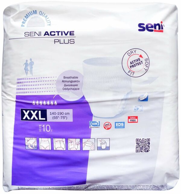 Seni Active Plus Inkontinenzslip Einmal Xxl 10 Stück