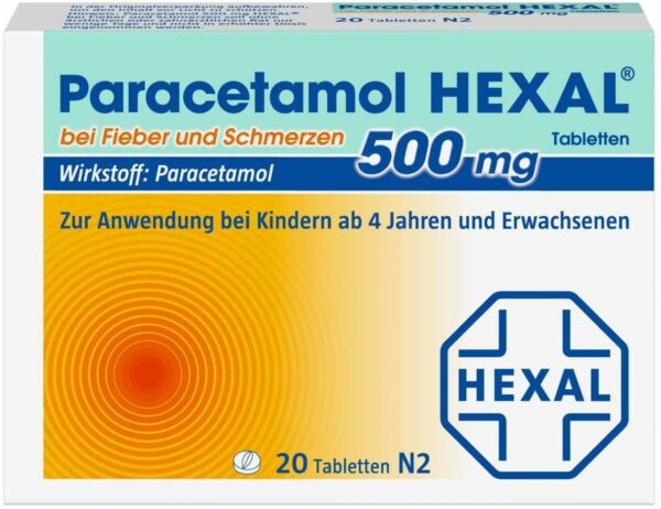 Paracetamol Hexal 500 mg 20 Tabletten