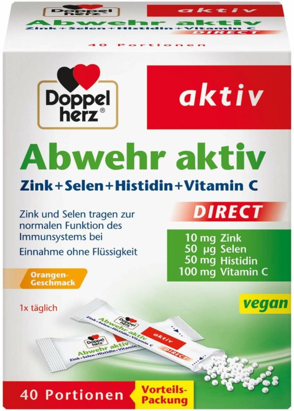 Doppelherz Abwehr aktiv Direct Zink und Selen Histidin Pellets 40  Pellets