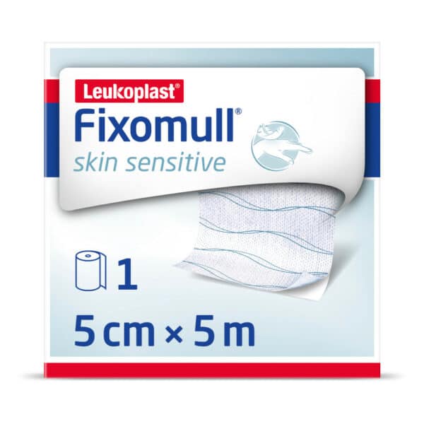 Fixomull skin sensitive Vollflächige Fixierung für die Sekundärfixierung 5 cm x 5 m