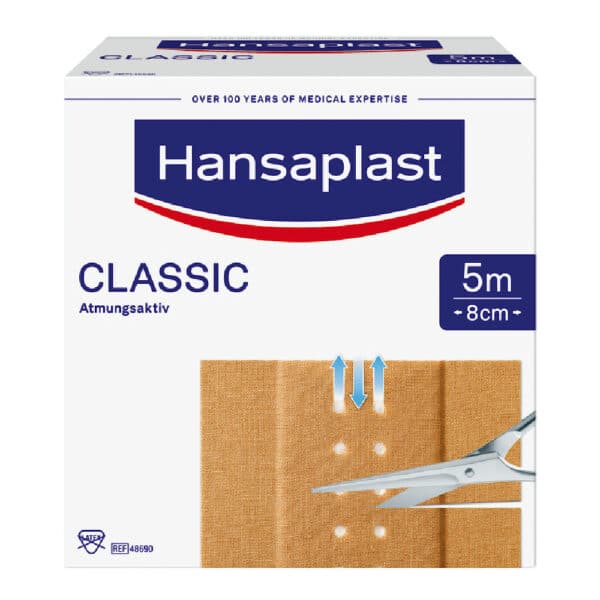 Hansaplast CLASSIC Atmungsaktiv 8cm x 5m