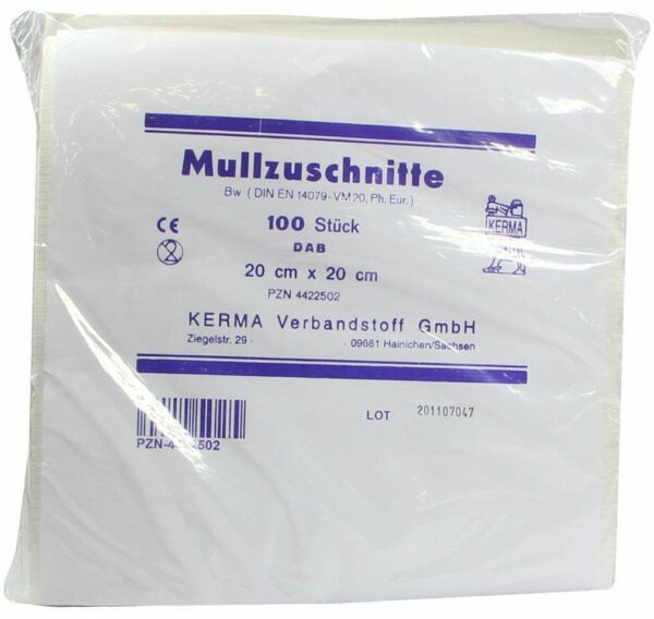 Mullzuschnitte Bw Unsteril 20 X 20 cm 100 Wundgaze