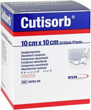 Cutisorb 25 Saugkompressen Steril 10 X 10 cm