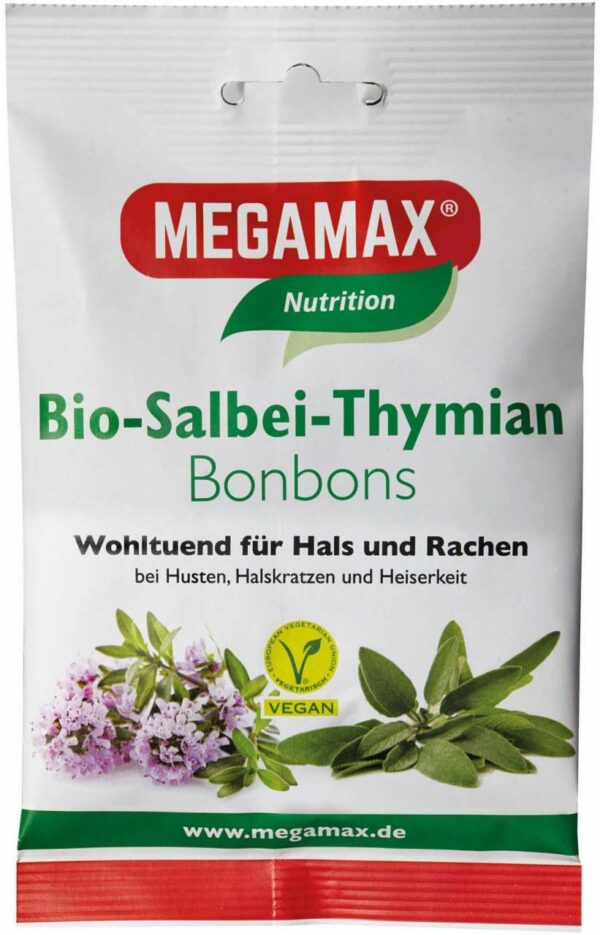 Megamax Bio Salbei-Thymian 85 G Bonbons