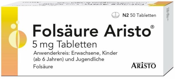 Folsäure Aristo 5 mg 50 Tabletten