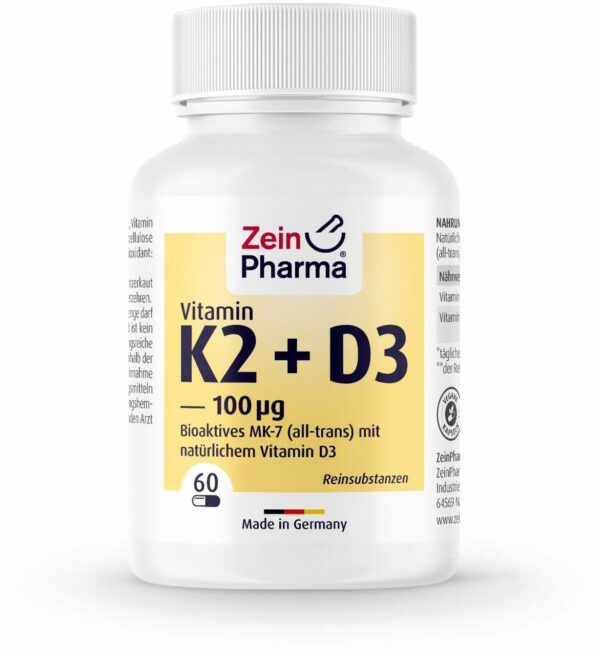 Vitamin K2 100 µg + D3 400 I.E. 60 Kapseln