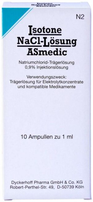 Isotone Nacl Lösung Asmedic Injektionslsg. Amp. 10 X 1 ml