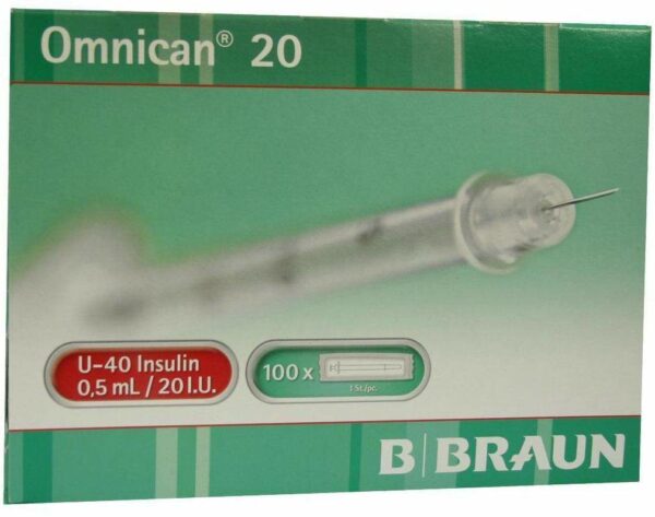 Omnican 20 Insulin U40 0