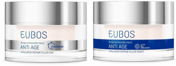 Eubos Hyaluron Repair Filler day Creme 50 ml + Eubos Hyaluron Repair Filler Night 50 ml