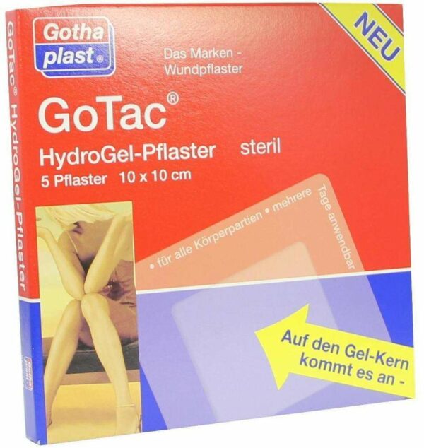 Gotac L Hydrogelpflaster 10x10cm Steril 5 Pflaster