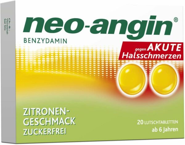 Neo angin Benzydamin Zitrone 20 Lutschtabletten