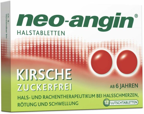 Neo Angin Halstabletten Kirsche 12 Lutschtabletten