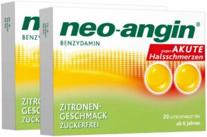 Neo angin Benzydamin Zitrone 2 x 20 Lutschtabletten