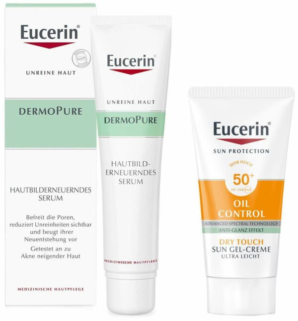 Eucerin DermoPure 40 ml hautbilderneuerndes Serum + gratis Sun Gel-Creme 50+ 20 ml Gesicht