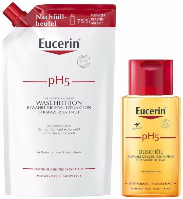 Eucerin pH5 Duschöl 400 ml Nachfüllbeutel empfindliche Haut + gratis 100 ml