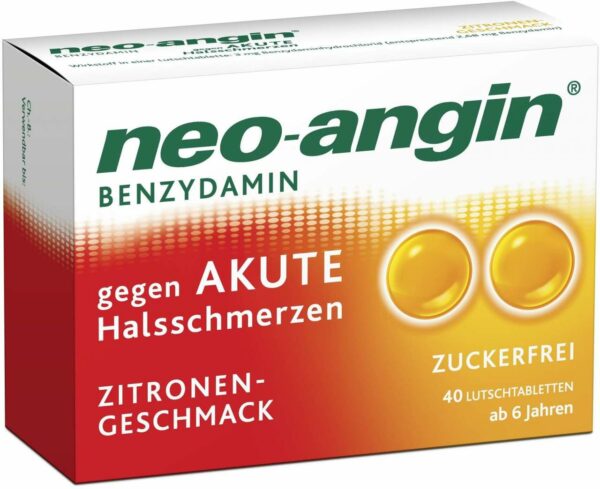 Neo-Angin Benzydamin akute Halsschmerzen Zitrone 40 Lutschtabletten