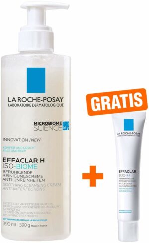 La Roche Posay Effaclar H Iso-Biome Reinigungscreme 390 ml + gratis Effaclar Duo+ 15 ml