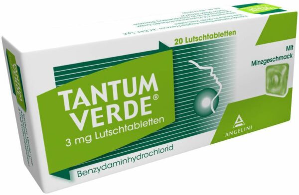 Tantum Verde 3 mg 20 Lutschtabletten mit Minzgeschmack