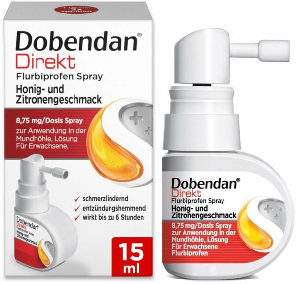 Dobendan Direkt Flurbiprofen 15 ml Halsspray Honig & Zitrone