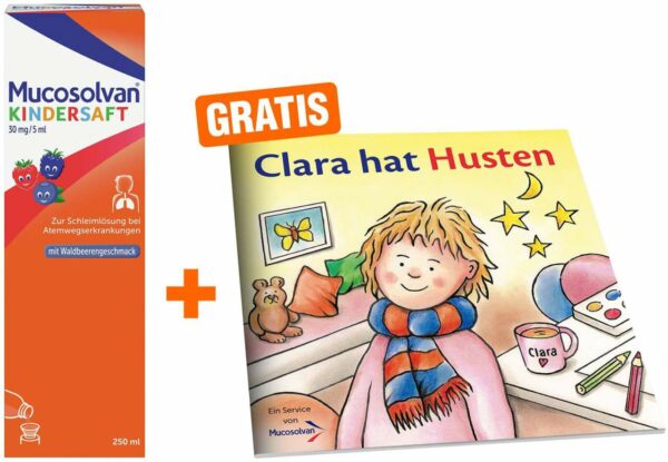 Mucosolvan Kindersaft 30mg-5ml 250 ml + gratis Malbuch