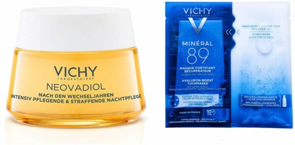 Vichy Neovadiol Nachtpflege nach den Wechseljahren Creme 50 ml + gratis Vichy Mineral 89 Tuchmaske 1 Stück