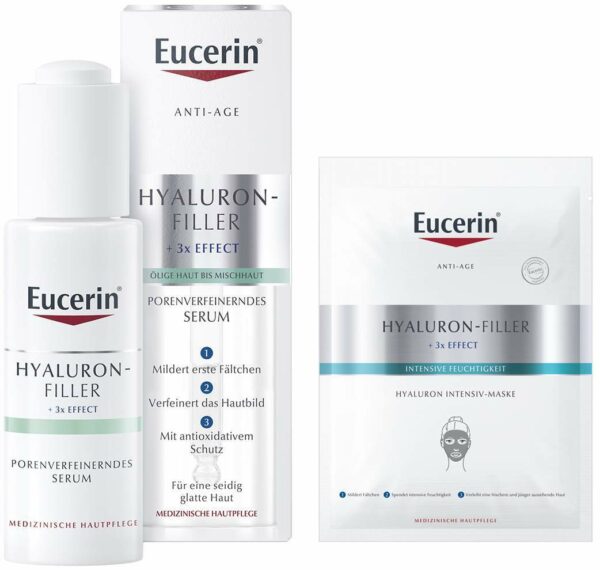 Eucerin Hyaluron Filler Porenverfeinerndes Serum 30 ml + gratis Eucerin Anti Age Hyaluron Filler Intensiv Maske 1 Stück