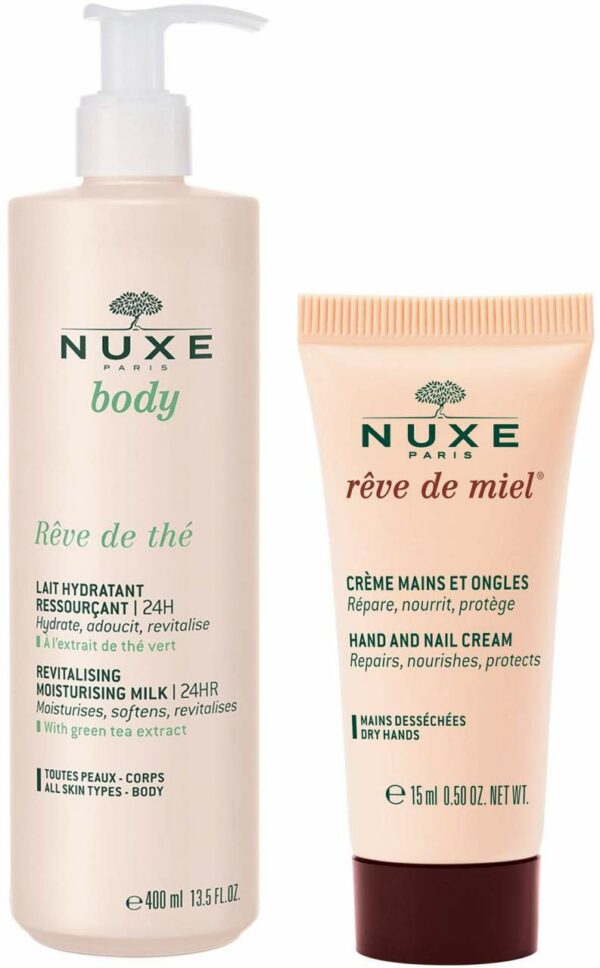 NUXE Reve de The feuchtigkeitsspendende Körpermilch 400 ml + gratis Hand- & Nagelcreme 15 ml