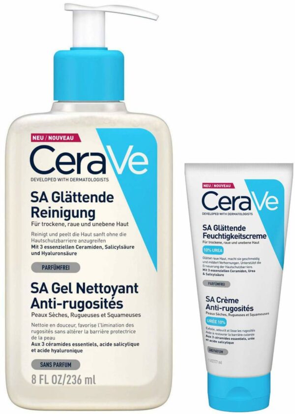 CeraVe SA Reinigungslotion 236 ml + CeraVe SA Urea Feuchtigkeitscreme 177 ml