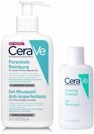 Cerave porentiefe Reinigung Gel 236 ml + gratis schäumendes Reinigungsgel 20 ml